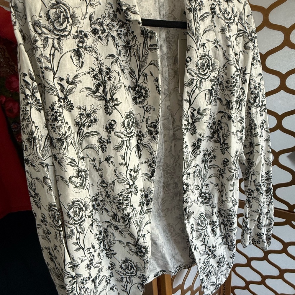 Joie Monochrome Floral Jacket